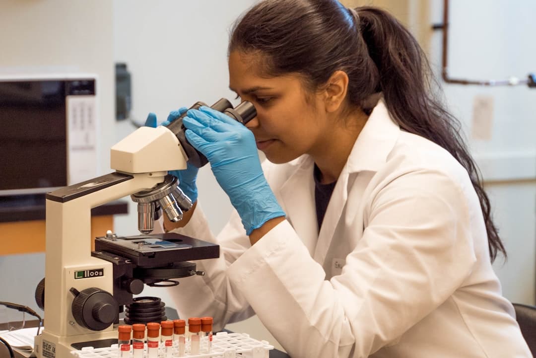 Researcher in lab