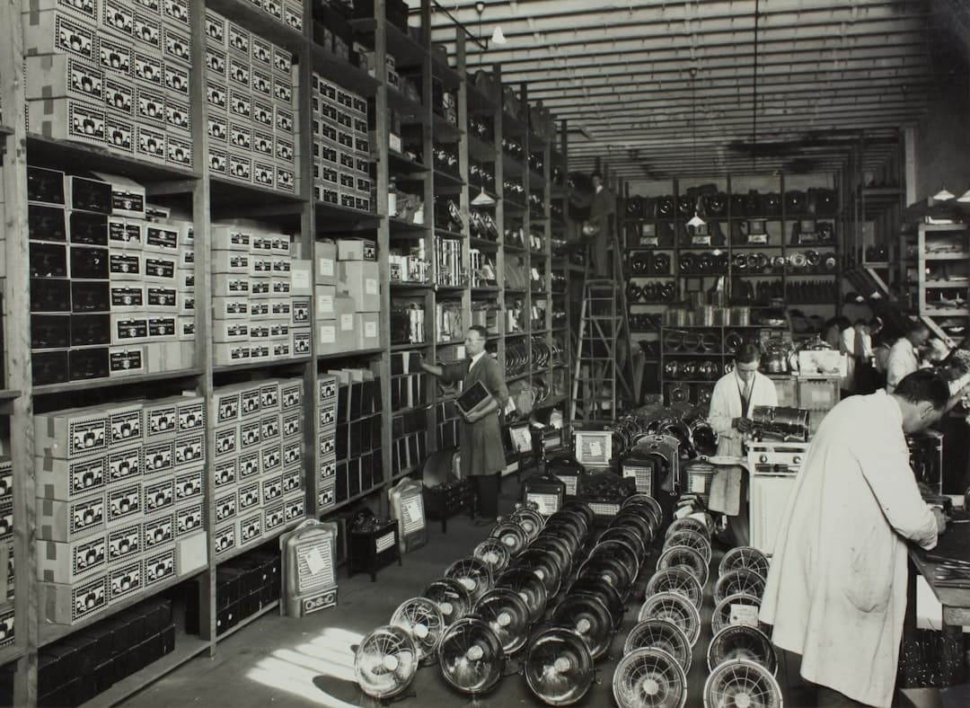 Automation technician at work